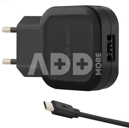 Qoltec Charger 12W 5V 2.4A USB + Micro USB cable