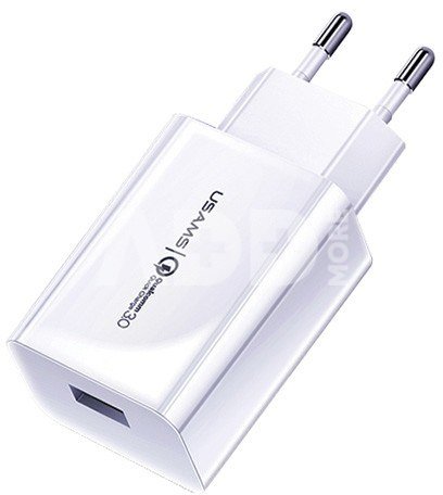 USAMS Charger T22 18W QC 3.0 with USB-C kable