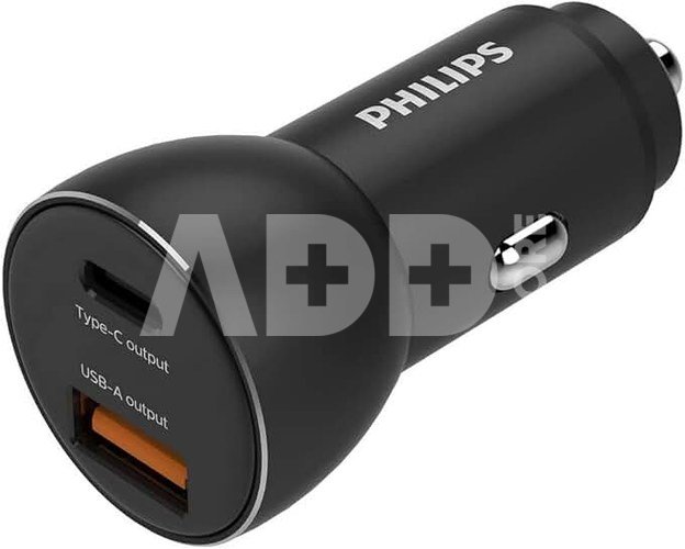 Philips Car Charger 36W with 1 USB-A + USB C
