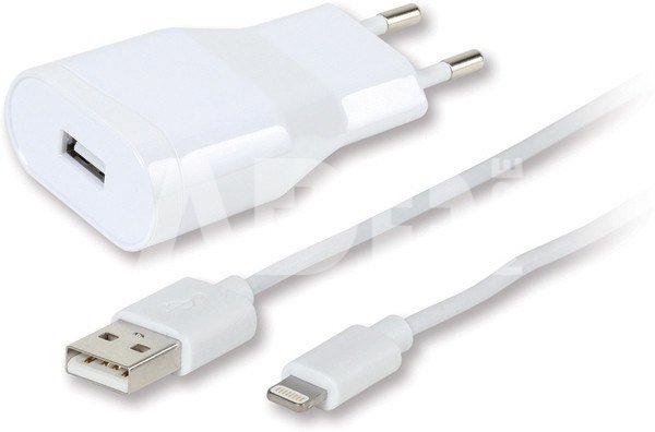 Vivanco charger Lightning 2.4A 1.2m, white (60018)