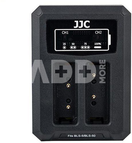 JJC Olympus DCH BLS5 USB Dual Battery Charger (for Olympus BLS 1/BLS 5/BLS 50)