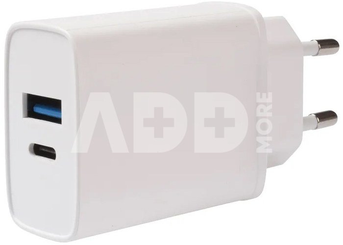 Vivanco charger USB-A/USB-C PD3 20W, white (62401)