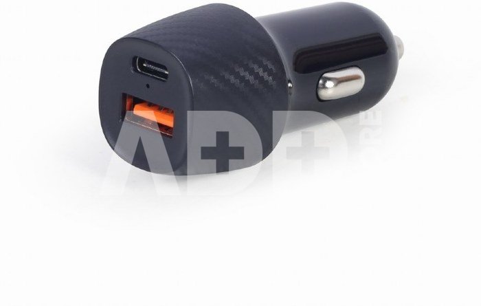 Gembird 2-port USB car fast charger TA-U2QC3-CAR-02 Black