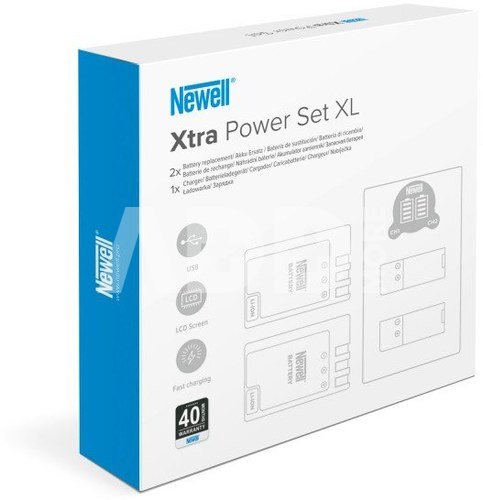 Dual-channel charger set and two EN-EL14 batteries Newell DL-USB-C for Nikon
