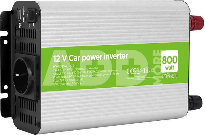 Gembird 12 V Car power inverter, 800 W EG-PWC800-01