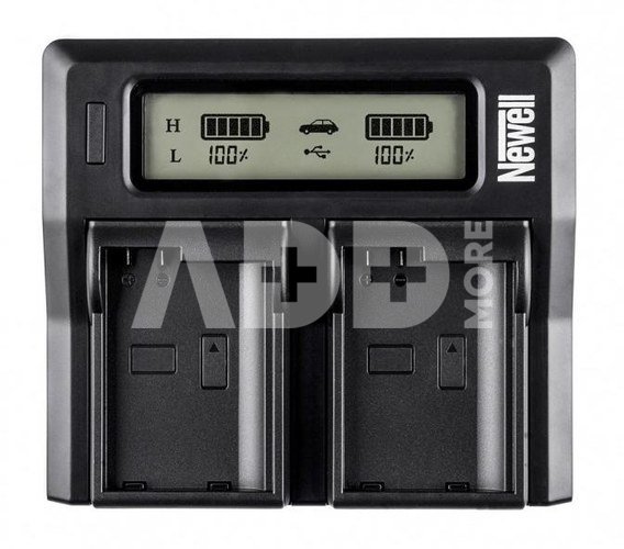 Newell DC-LCD two-channel charger for LP-E6 batteries