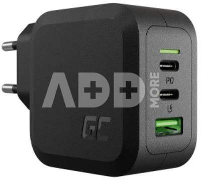 Green Cell PowerGaN 65W PD 3.0 QC 3.0 2xUSB-C 1xUSB-A wall charger