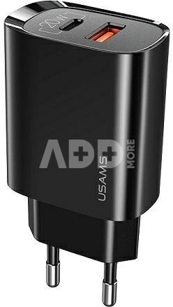 USAMS Usams phone charger 1xU SB-C+1xUSB T35 20W PD3.