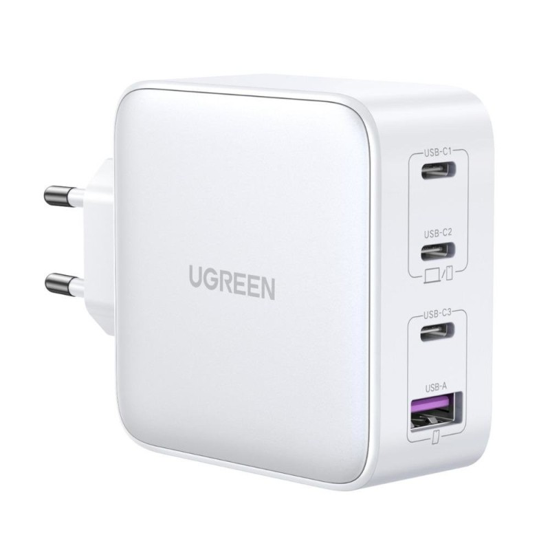 UGREEN USB-A+3xUSB-C 100W GaN Tech Fast Wall Charger EU White