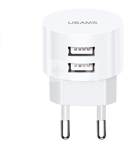 USAMS Charger T20 2XUSB 2,1A Round