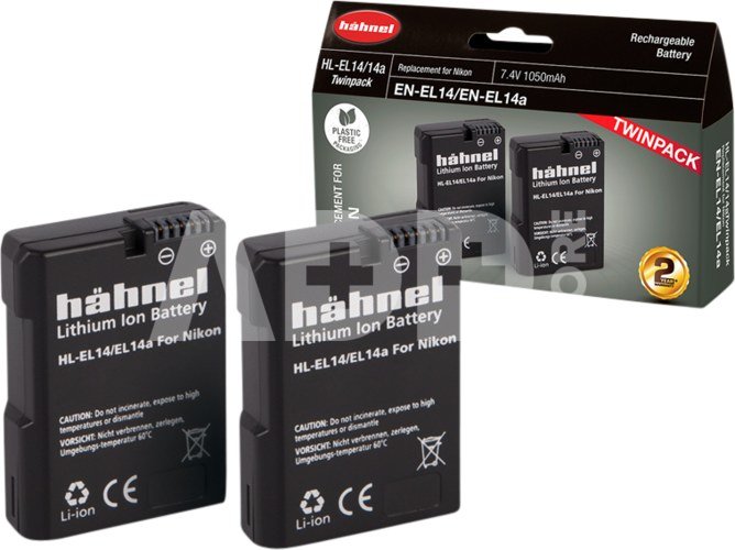 HÄHNEL BATTERY NIKON HL-EL14 / 14A TWIN PACK