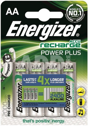 Energizer AA/HR6, 2000 mAh, Rechargeable Accu Power Plus Ni-MH, 4 pc(s)