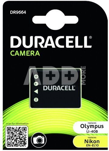 Duracell Li-Ion 700 mah für Olympus Li-40B Nikon EN-EL10