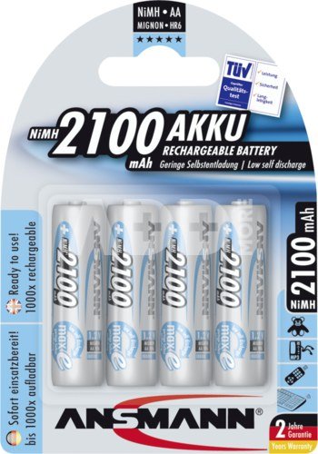 1x4 Ansmann maxE NiMH rech.bat. Mignon AA 2100 mAh german
