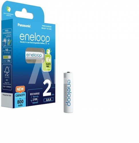 Įkraunamos baterijos Panasonic ENELOOP BK-4MCDE/2BE, 750 mAh, 2100 (2xAAA)