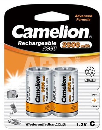 Camelion Ni-MH C size (R14), 2500 mAh, 2x įkraunami akumuliatoriai