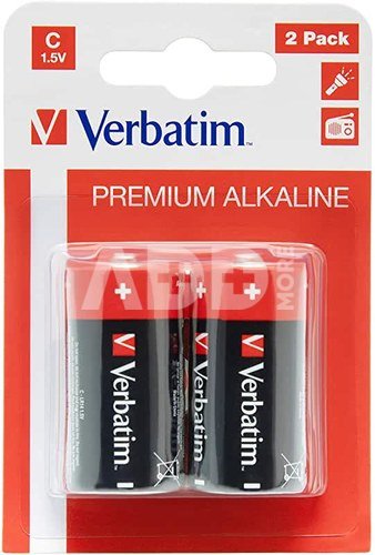 1x2 Verbatim Alkaline battery Baby C LR 14 49922