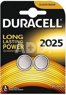 Duracell Button Cells DL2025 Lithium, 2 pc(s)
