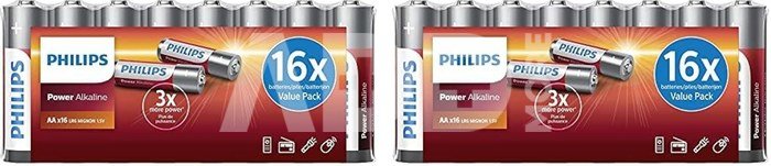1x16 Philips Power Alkaline AA Batterie Vorteilspack