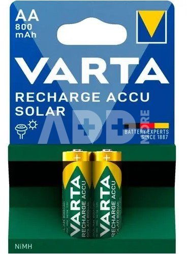 1x2 Varta Solar Accu AA NiMH 800 mAh Mignon