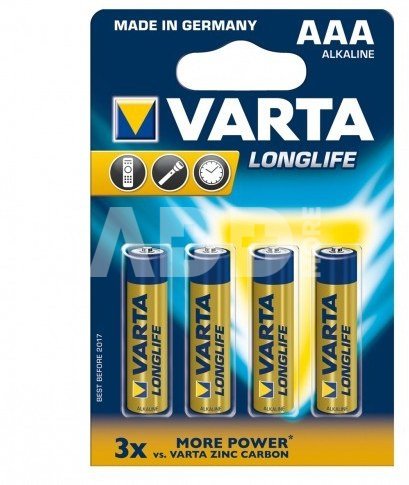1x4 Varta Longlife Extra Micro AAA LR 03