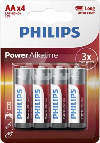 Philips Batteries Power Alkaline AA 4pcs blister