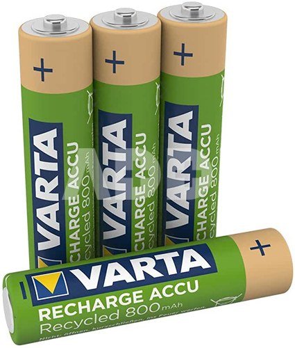 1x4 Varta RECHARGE ACCU Recycled 800 mAH AAA Micro NiMH