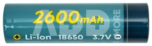 Akumuliatorius 18650, 3.7V, 1C, 2600mAh