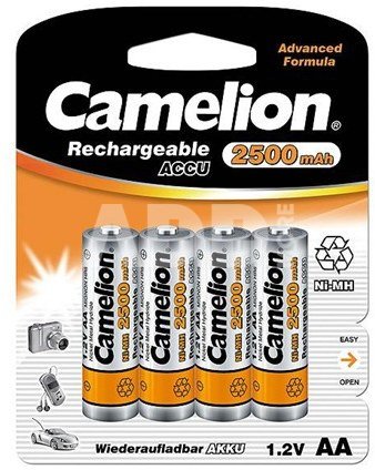 Camelion Ni-MH AA (R06), 2500mAh, 4x įkraunami akumuliatoriai