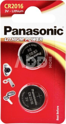 1x2 Panasonic CR 2016 Lithium Power
