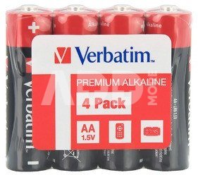 Verbatim Alkaline battery LR6 (AA)(4pcs) shrink