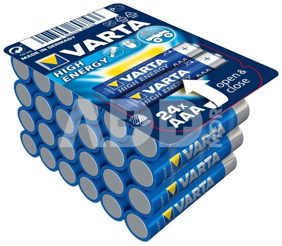 1x24 Varta High Energy AAA LR 3 Ready-To-Sell Tray Big Box