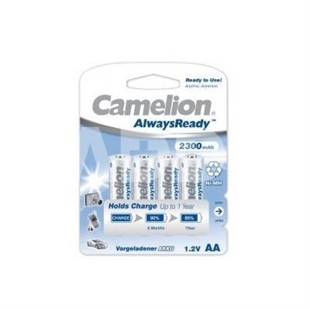 Camelion AlwaysReady Ni-MH R06 AA, 2300 mAh, 4x įkraunami akumuliatoriai