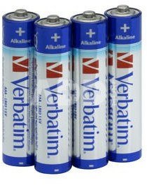 1x4 Verbatim Alkaline Battery Micro AAA LR 03