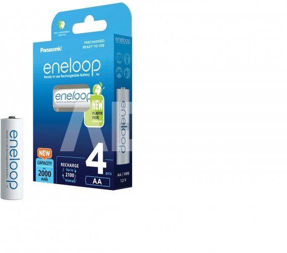 Įkraunamos baterijos Panasonic ENELOOP BK-3MCDE/4BE, 1900 mAh, 2100 (4xAA)