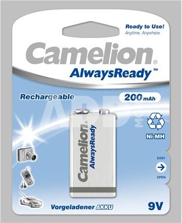 Camelion AlwaysReady Ni-MH 9V Block, 200 mAh, 1x įkraunami akumuliatoriai