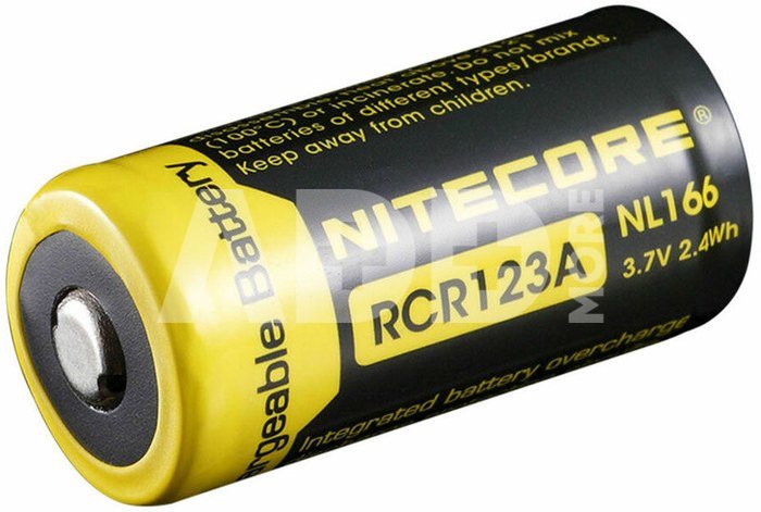 Nitecore NL166 CR123A battery (650mAh) 16340