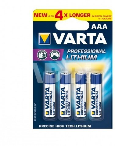 1x4 Varta Lithium Micro AAA LR 03