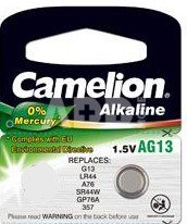 Camelion AG13/LR44/357, Alkaline Buutoncell, 1pcs