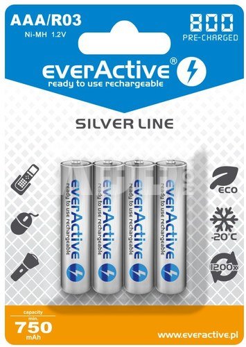 everActive BATTERIES R03/AAA 800 mAH BLISTER 4 PCS