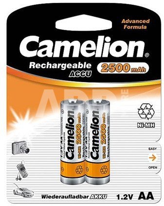 Camelion Ni-MH AA (R06), 2500 mAh, 2x batteries įkraunami akumuliatoriai