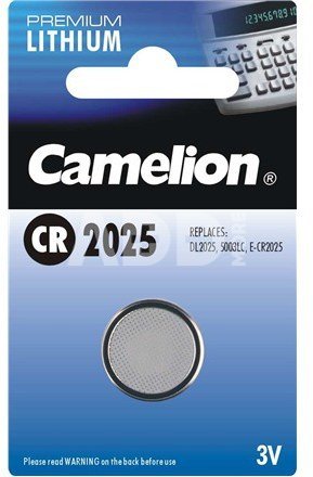 Camelion Lithium Button celles 3V (CR2025), 1-pack 1-pack maitinimo elementai