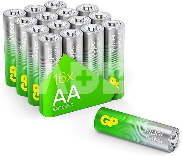 1x16 GP Super Alkaline 1,5V AA Mignon LR06 Rel.03015AETA-S16