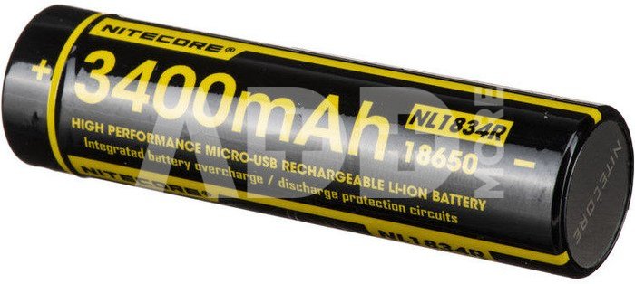 Nitecore NL1834R Li ion 3400mAh 3.6v + Micro USB 18650