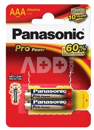 Baterijos Panasonic PRO Power LR03 - 2BP