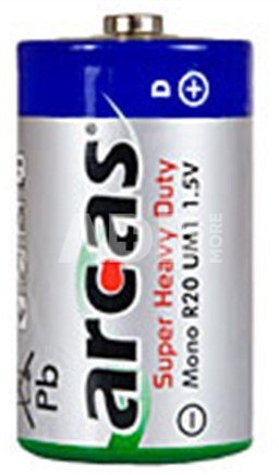 Arcas Super Heavy Duty D size (LR20), 2-pack