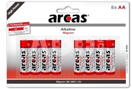 Arcas AA/LR6, Alkaline, 8 pc(s)