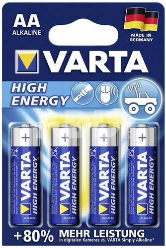 1x4 Varta High Energy Mignon AA LR 6 German