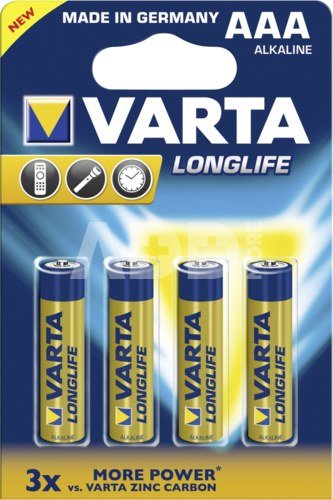 10x4 Varta Longlife Extra Micro AAA LR 03 PU inner box