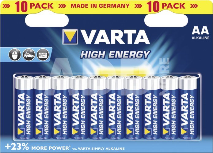 20x10 Varta High Energie Mignon AA LR 6 PU inner box